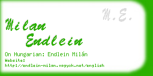 milan endlein business card